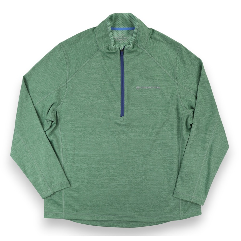 Men's Green Quarter-Zip Sweater